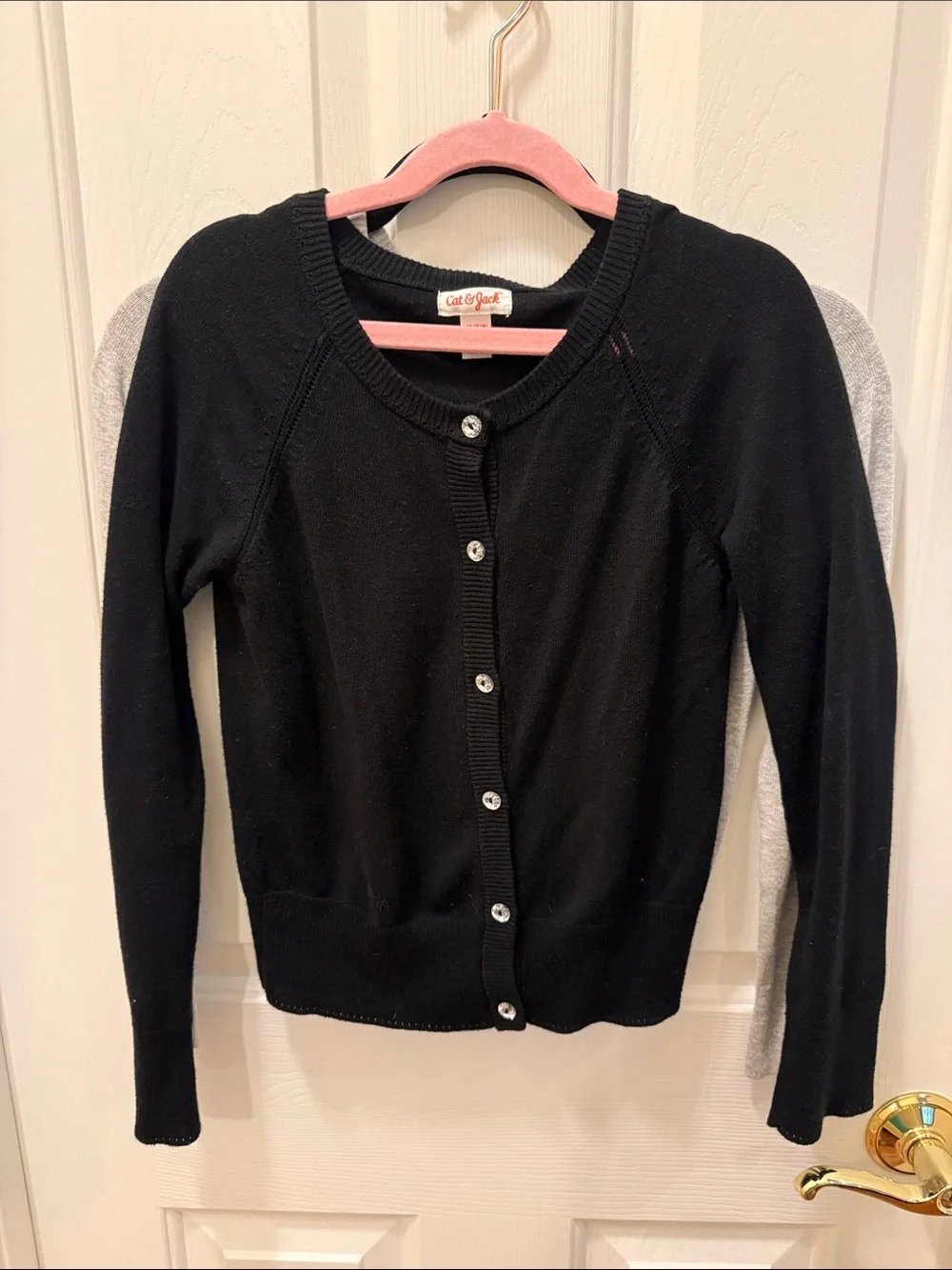 Cat & Jack Black Button-Up Kids Cardigan
